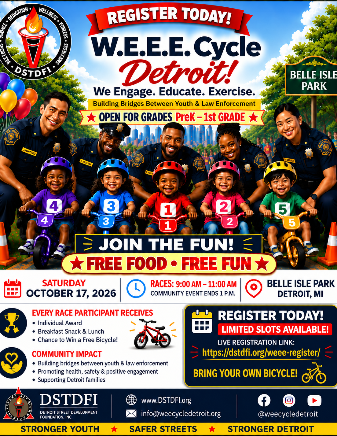 W.E.E.E. Cycle Detroit participant registration flyer